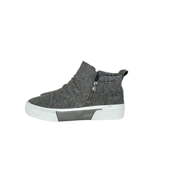 Blowfish Malibu Shoes - Blowfish Malibu Walkabout High-Top Sneakers Grey Flannel Zip Women's Size  7M